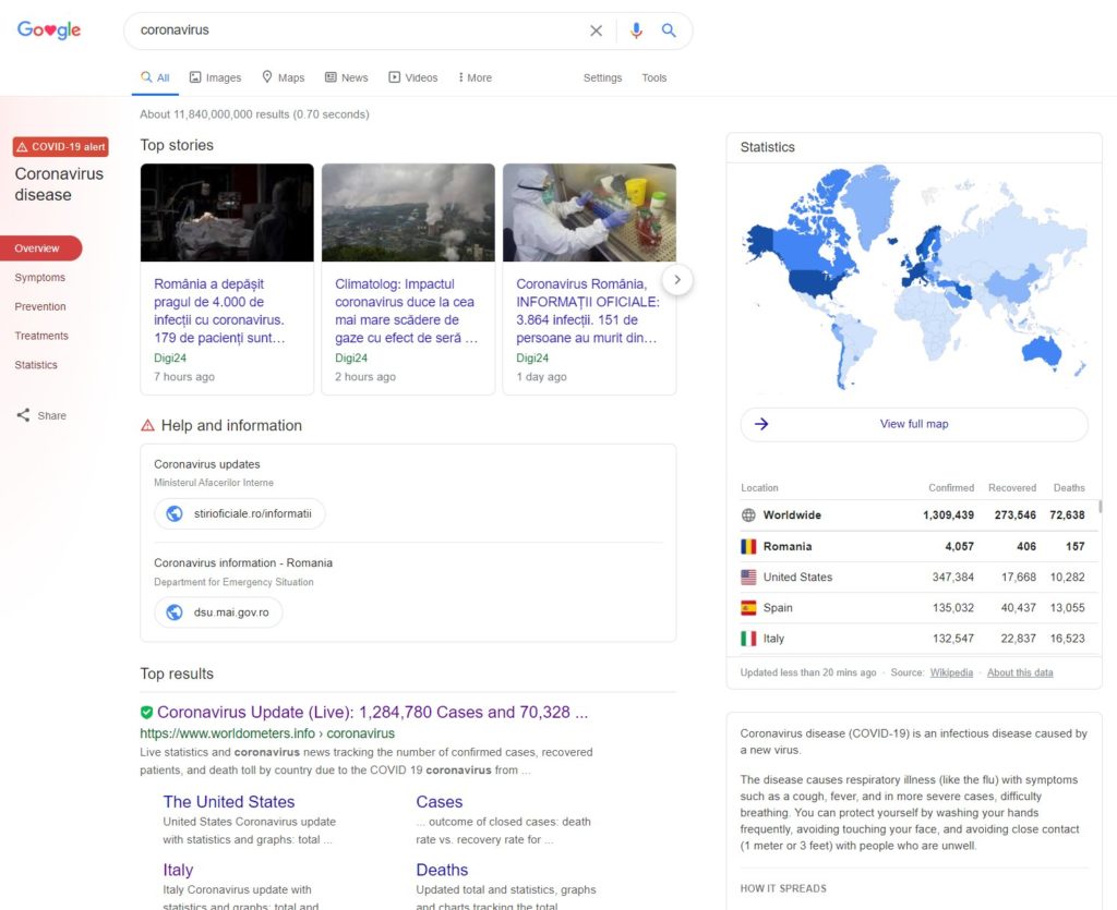 google hijack coronavirus-searching-with-stats