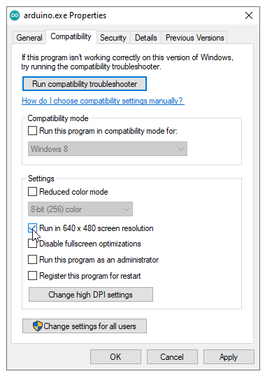 Arduino IDE not working in Windows 10-Issue